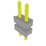 Conn Board Stacker HDR 2 POS 2mm Solder ST Top Entry Thru-Hole Bulk