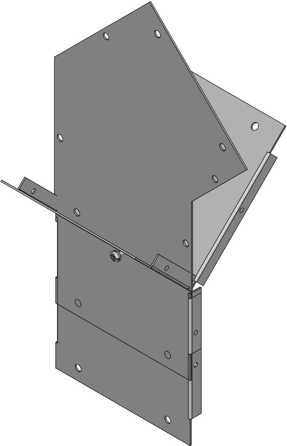 Hammond Manufacturing-CWEL645 Kabelzubehör Elbow 45 deg - 6 x 6 - Steel/Gray