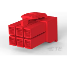 TE Connectivity-176274-2 Custodia filo connettore dedicato Conn Housing PL 6 POS 3.96mm Crimp ST Cable Mount Red Bag