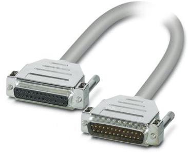 PHOENIX CONTACT-2302133 null Cable Assembly 1m 24AWG D-Subminiature to D-Subminiature 25 to 25 Straight to Straight Semi Rigid Polyvinyl Chloride Gray