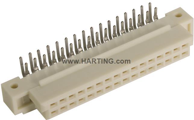 HARTING-09272326804 Steckverbinder, Mutterplatine Backplane SKT 32 POS 2.54mm Solder RA Thru-Hole