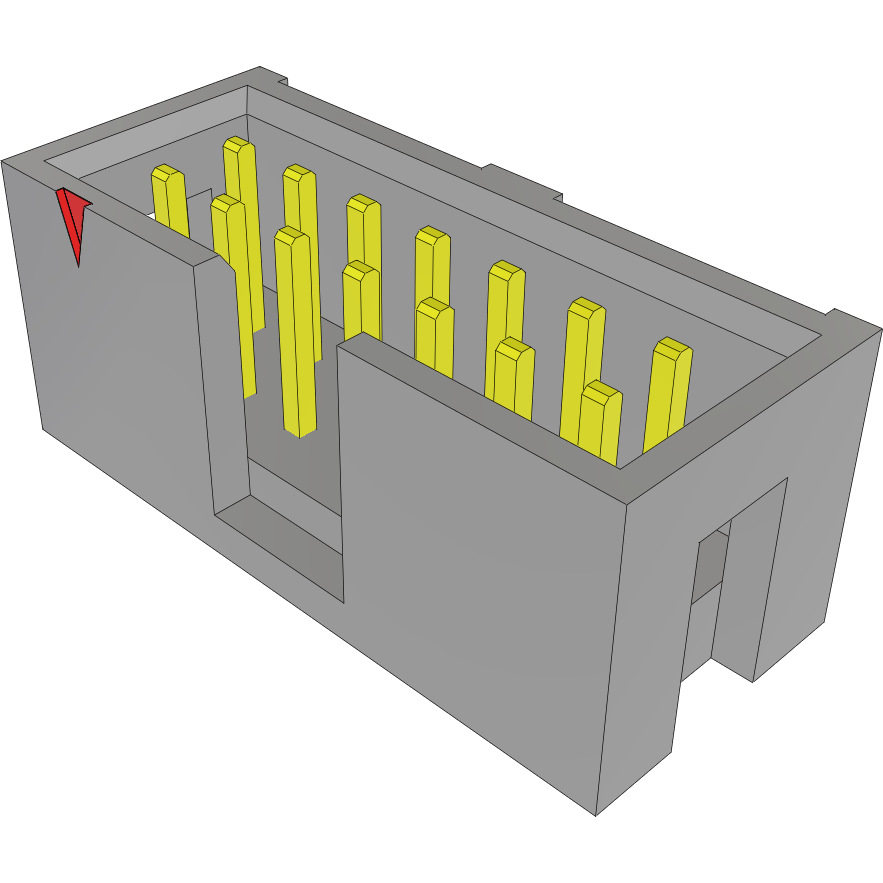 Samtec-TSS-107-01-G-D Connector Headers and PCB Receptacles Conn Shrouded Header (4 Sides) HDR 14 POS 2.54mm Solder ST Top Entry Thru-Hole Bulk