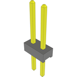 Conn Unshrouded Header HDR 2 POS 2mm Solder ST Top Entry Thru-Hole Bulk