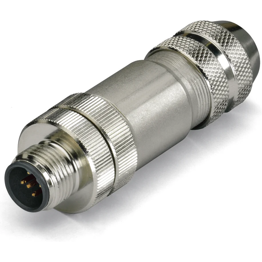 WAGO-756-9411/060-000 圆形连接器 M12 Plug, B-Coded, Straight, Configurable