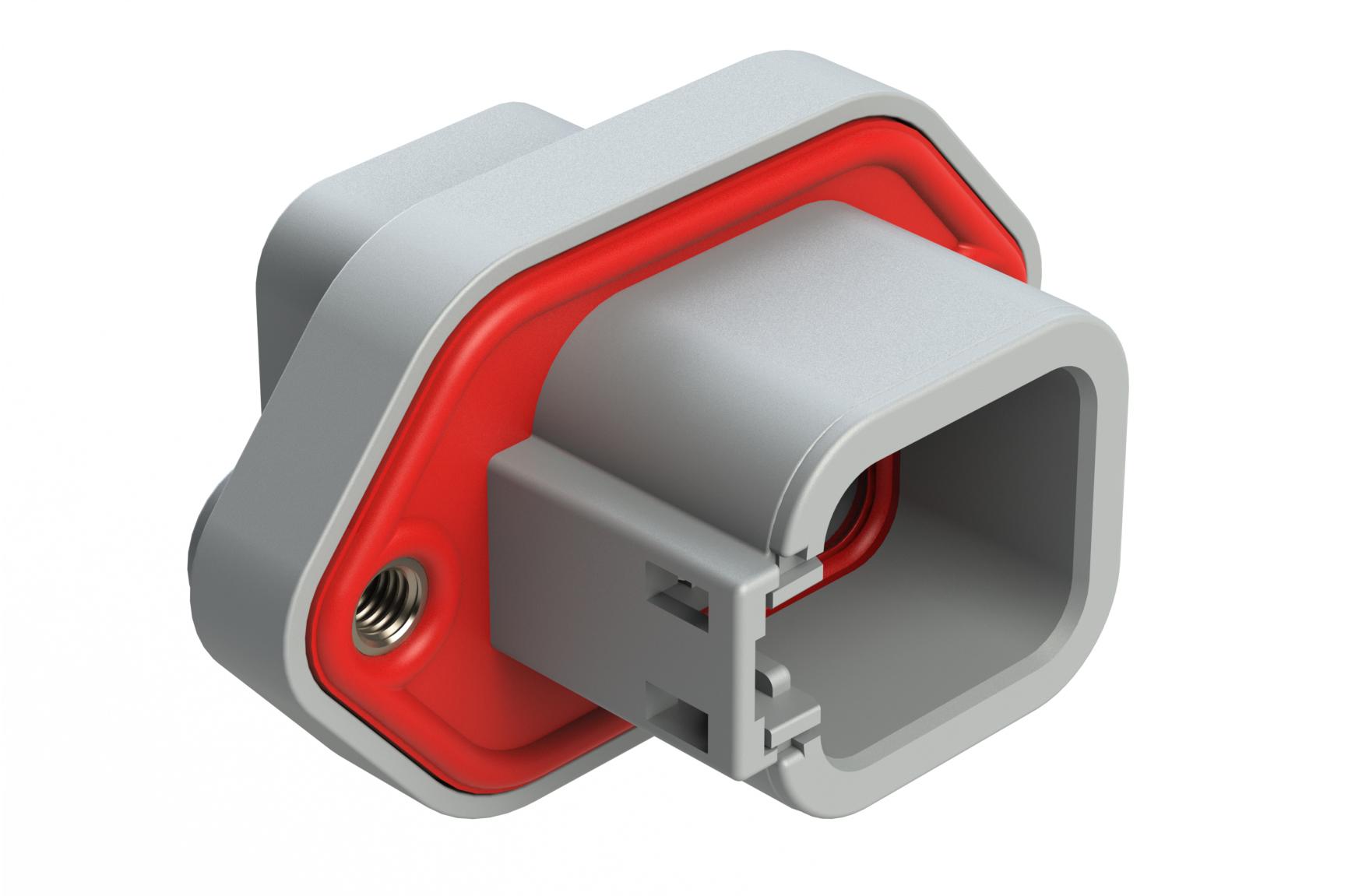 Amphenol-ATP04-6P-PM05 Einzeladersteckverbinder, Gehäuse Conn Housing RCP 6 POS Crimp ST Panel Mount Gray