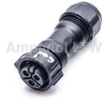 Conn Circular SKT 3 POS ST Cable Mount 6 Terminal 1 Port