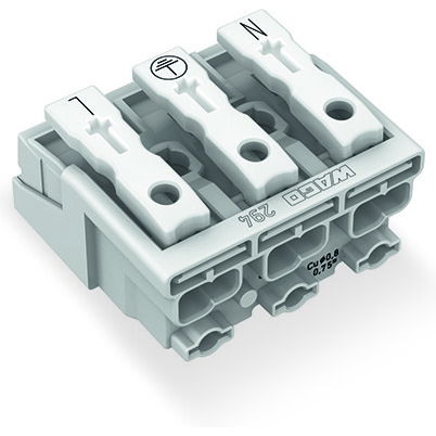 WAGO-294-5013 Steckverbinder Conn Power 3Power POS Spring Clamp ST Panel Mount 1 Port Foil