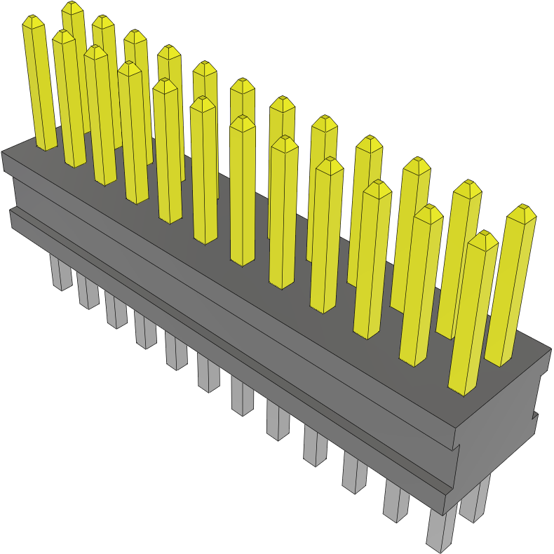 Samtec-FTSH-112-04-L-D Piastre connettori e prese PCB Conn Unshrouded Header HDR 24 POS 1.27mm Solder ST Top Entry Thru-Hole Tube
