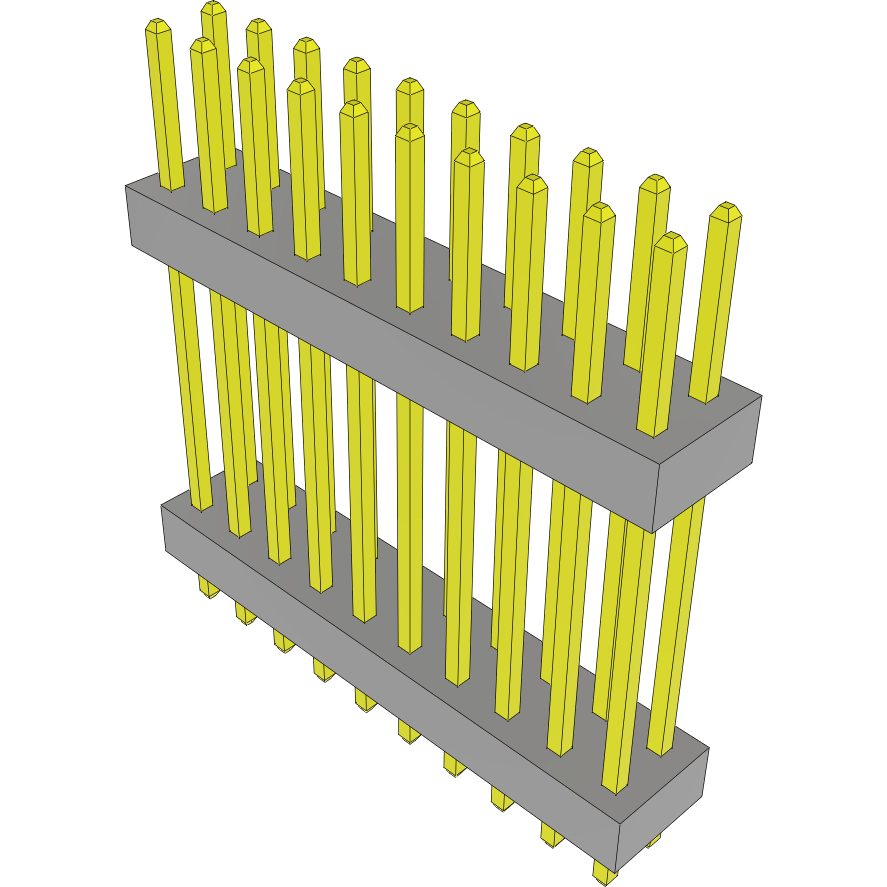 Samtec-TW-10-08-G-D-550-080 连接器插头及 PCB 插座 Conn Board Stacker HDR 20 POS 2mm Solder ST Top Entry Thru-Hole Bulk