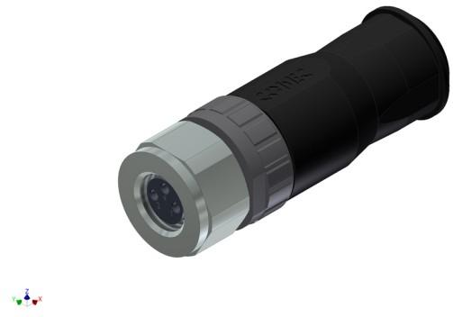 CONEC Elektronische Bauelemente GmbH-42-00010 Connector Circular Conn M8 Circular SKT 3 POS Screw ST Cable Mount 3 Terminal 1 Port