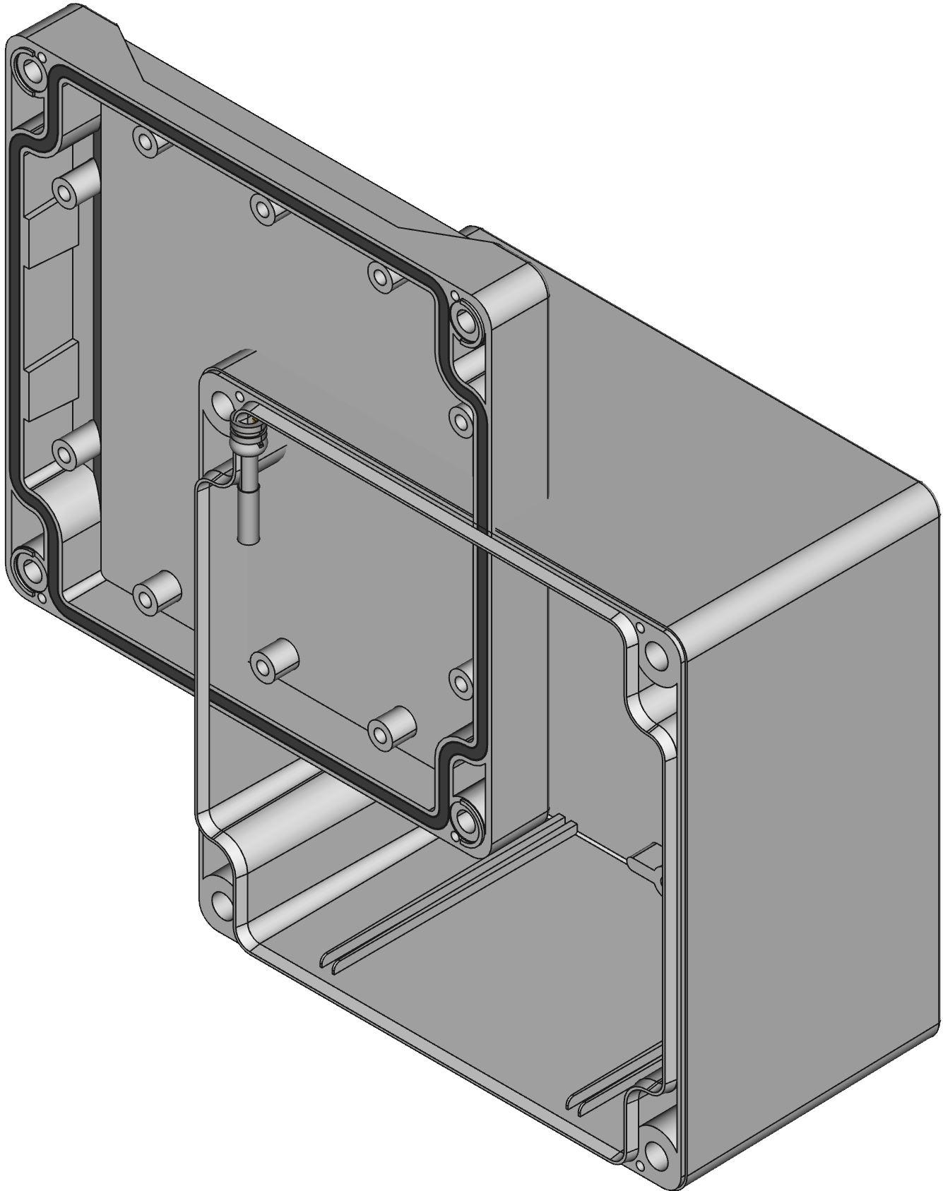 Hammond Manufacturing-1555P2GY  Light Gray Polycarbonate Wall Mount Watertight Enclosure