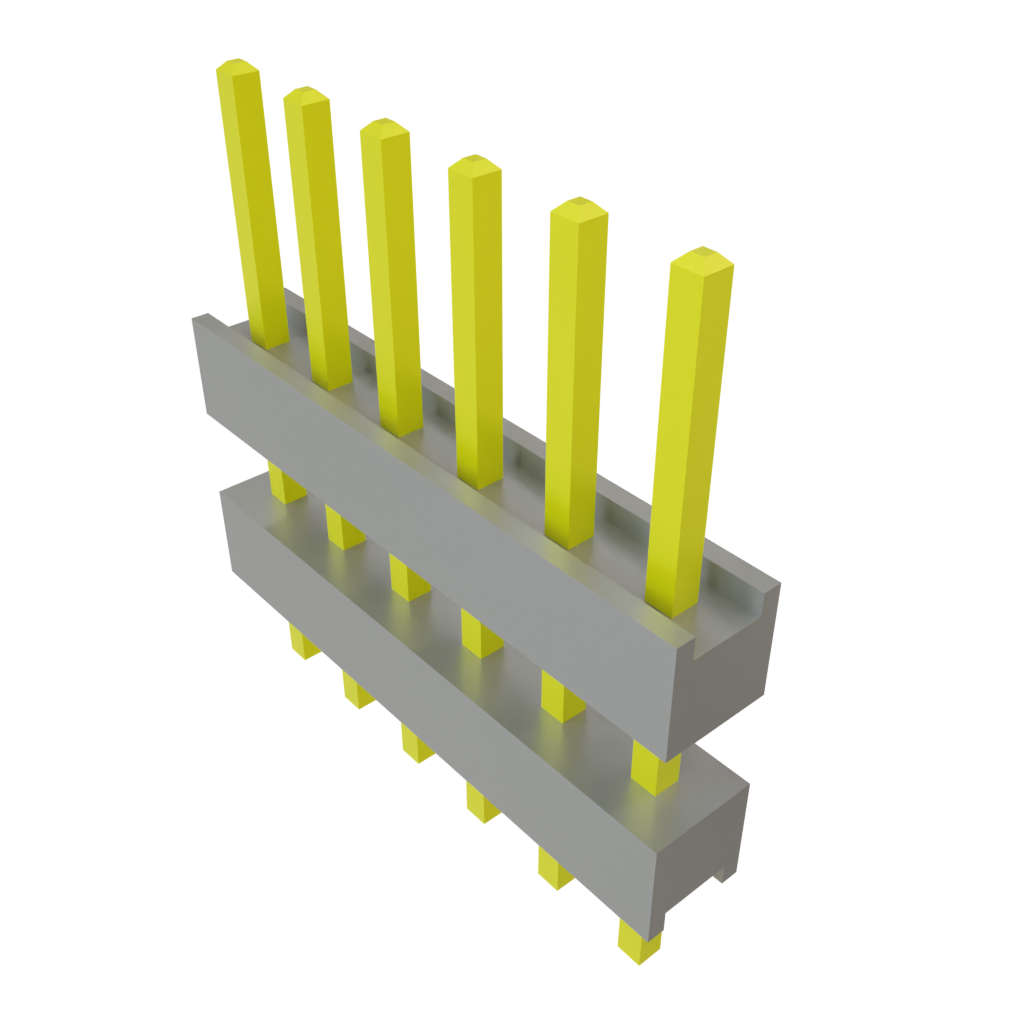 Samtec-DW-06-15-T-S-290 Cabezales del conector y receptáculos PCB Conn Board Stacker HDR 6 POS 2.54mm Solder ST Top Entry Thru-Hole Bulk