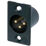 Conn XLR Connector M 3 POS Solder ST Panel Mount 3 Terminal 1 Port