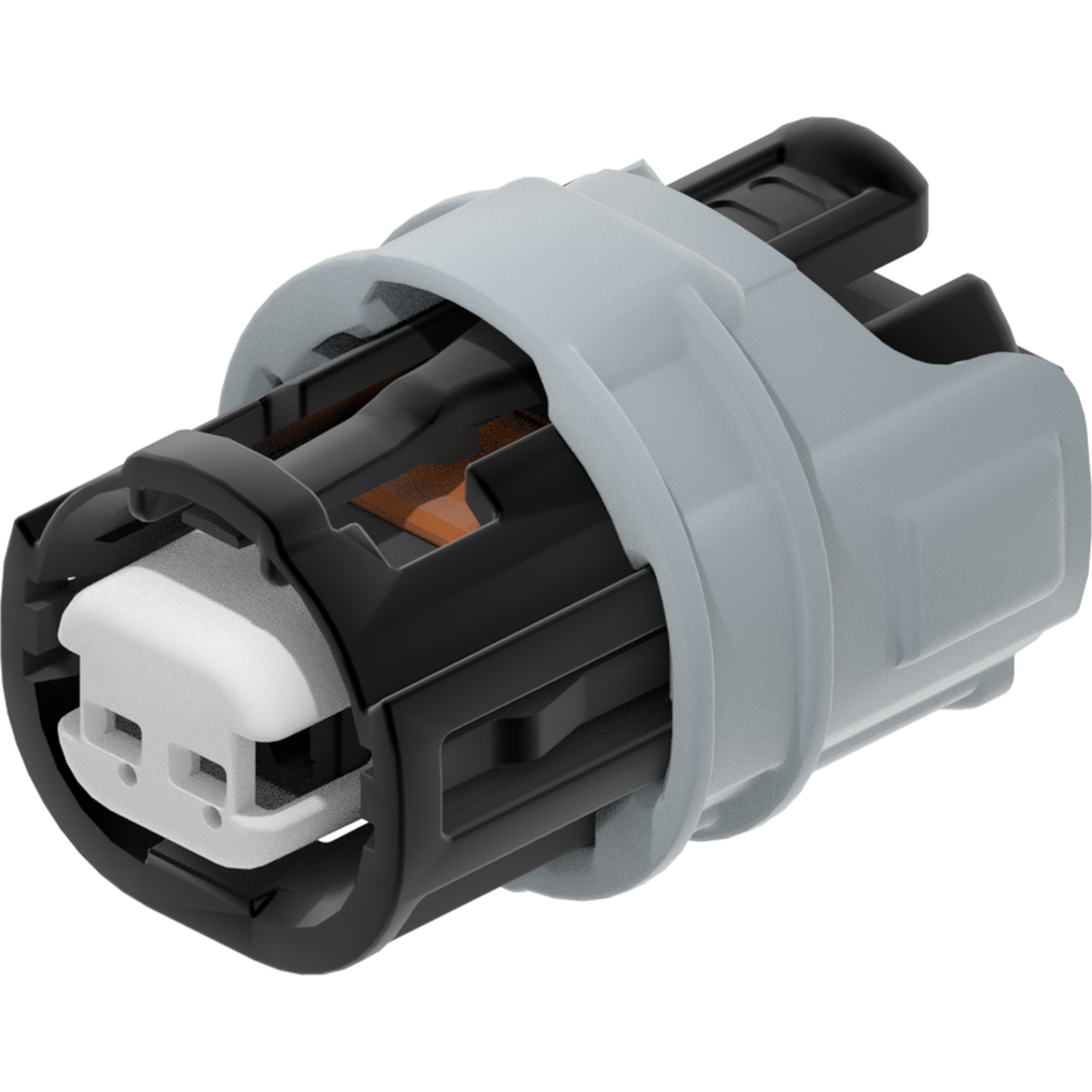 Delphi-13964626 Einzeladersteckverbinder, Gehäuse Conn Housing F 2 POS Crimp ST Cable Mount Black