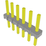 Conn Unshrouded Header HDR 6 POS 2.54mm Solder ST Top Entry Thru-Hole Bulk