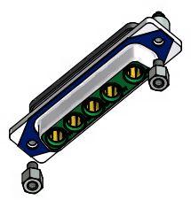 CONEC-15-007093 Steckverbinder, D-Sub Conn D-Sub F 5Power POS Solder ST Thru-Hole 5 Terminal 1 Port