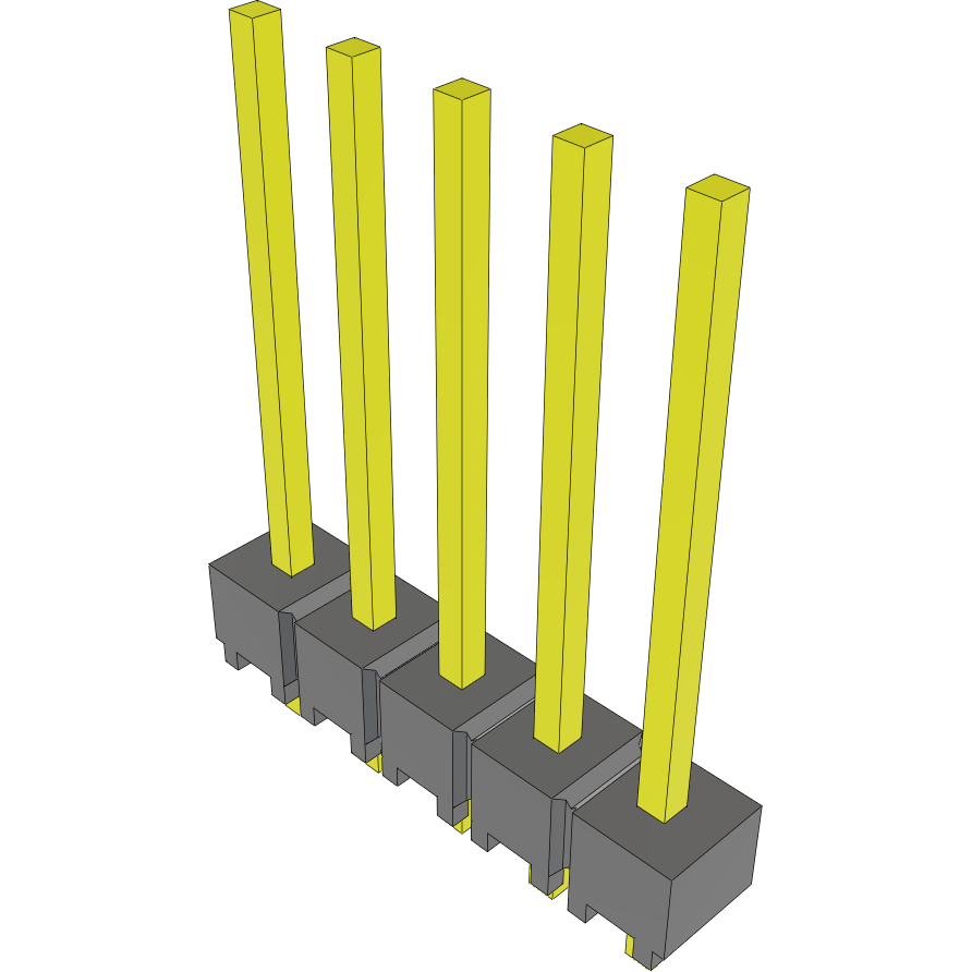 Samtec-MTSW-105-22-T-S-475 Steckverbinderleisten und Leiterplattenbuchsen Conn Unshrouded Header HDR 5 POS 2.54mm Solder ST Top Entry Thru-Hole Bulk