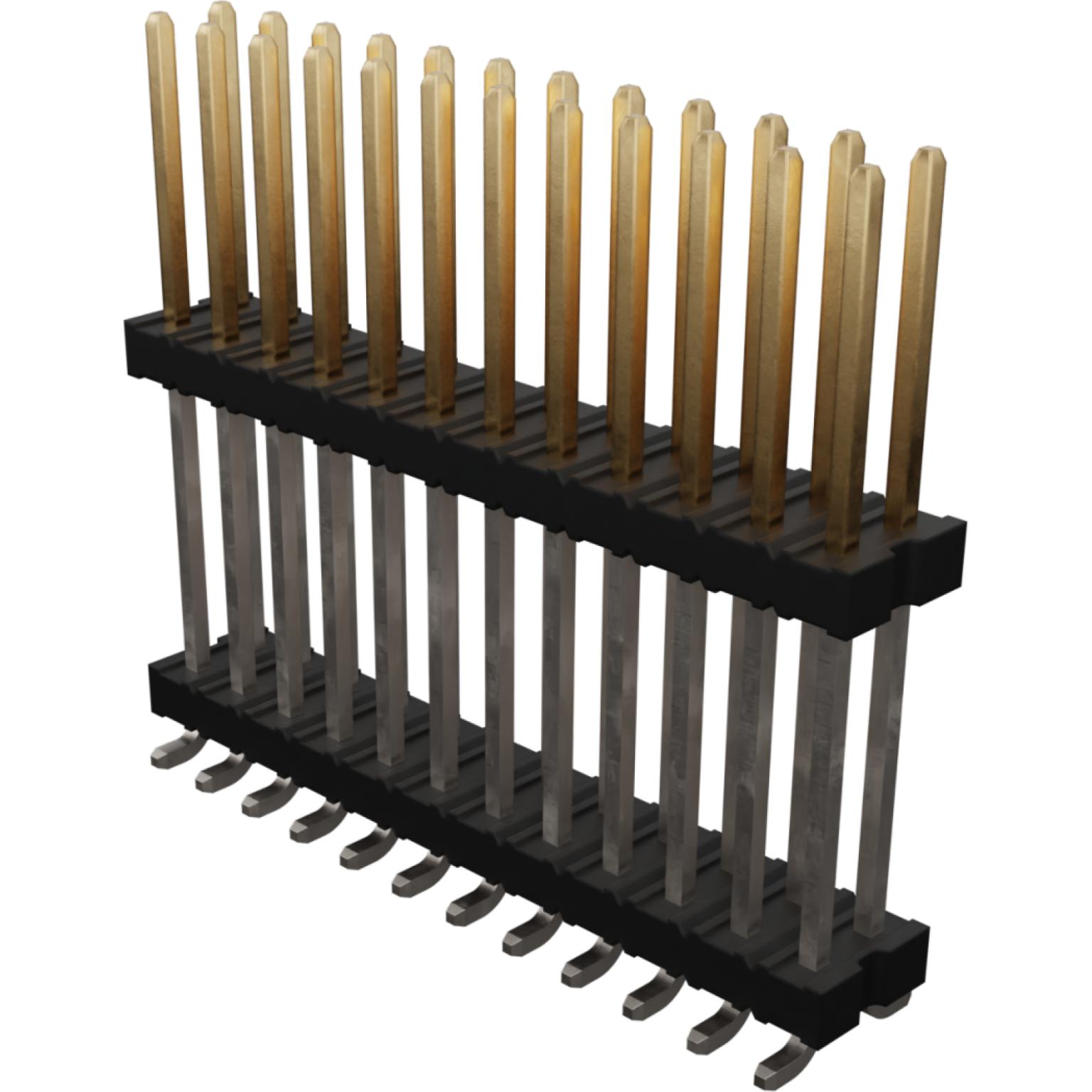 Molex-0877620006 Cabezales del conector y receptáculos PCB Conn Board Stacker HDR 24 POS 2mm Solder ST SMD Milli-Grid Tray