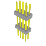 Conn Board Stacker HDR 8 POS 2mm Solder ST Top Entry Thru-Hole Bulk