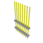 Conn Board Stacker HDR 8 POS 2mm Solder ST Top Entry Thru-Hole Bulk