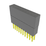 Conn Elevated Socket SKT 20 POS 2.54mm Solder ST Top Entry Thru-Hole Tube
