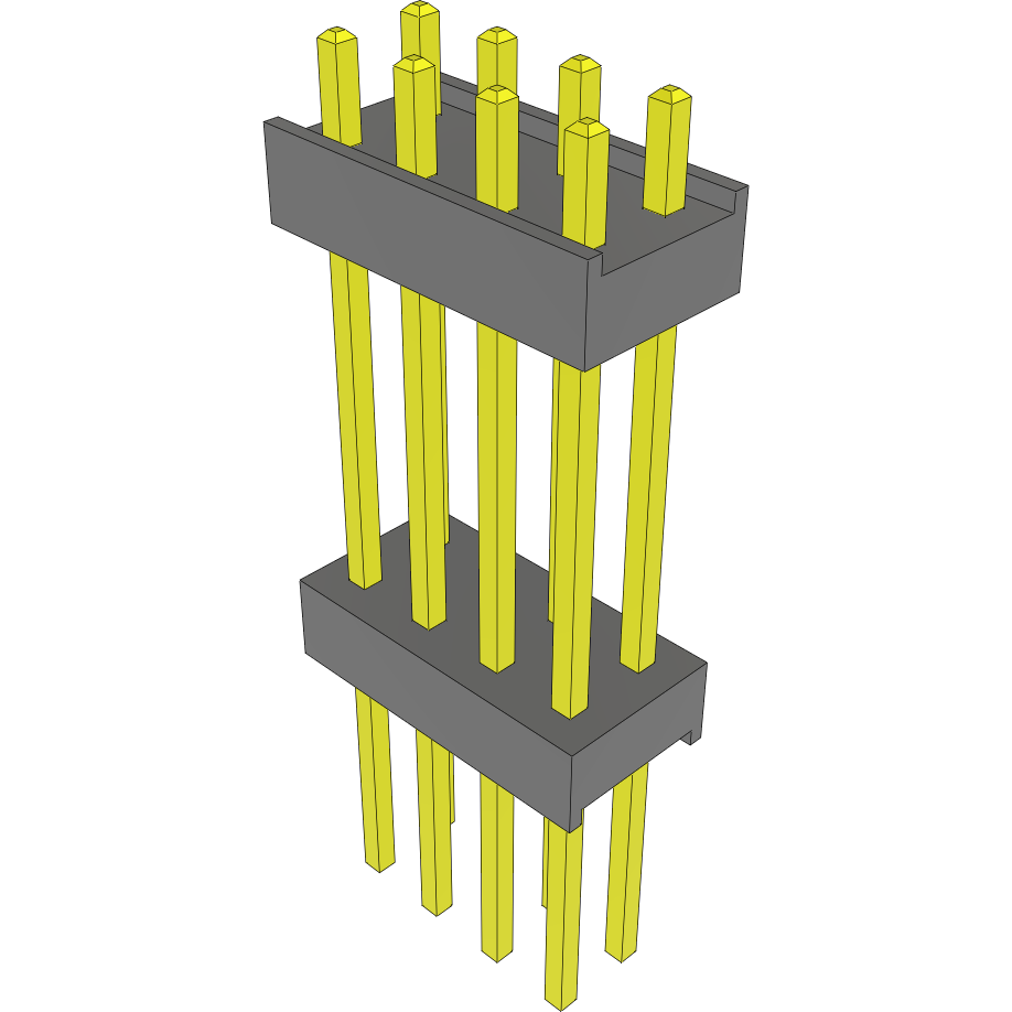 Samtec-EW-04-12-L-D-615 Steckverbinderleisten und Leiterplattenbuchsen Conn Board Stacker HDR 8 POS 2.54mm Solder ST Top Entry Thru-Hole Bulk