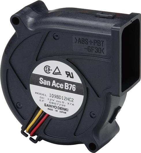 SANYO DENKI-109BD12P2H01 Blowers and Fans DC Blower Centrifugal Ball Bearing 12V 10.2V to 13.2V 41.5dB 76 X 75.5 X 30mm