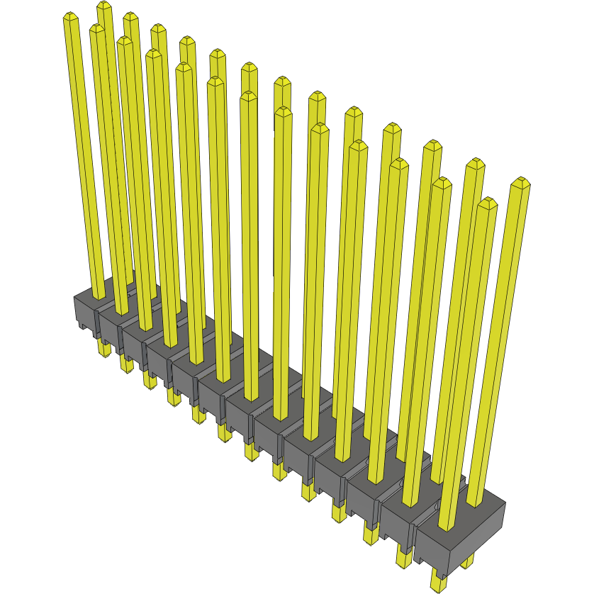 Samtec-TSW-113-19-L-D Piastre connettori e prese PCB Conn Unshrouded Header HDR 26 POS 2.54mm Solder ST Top Entry Thru-Hole Bulk