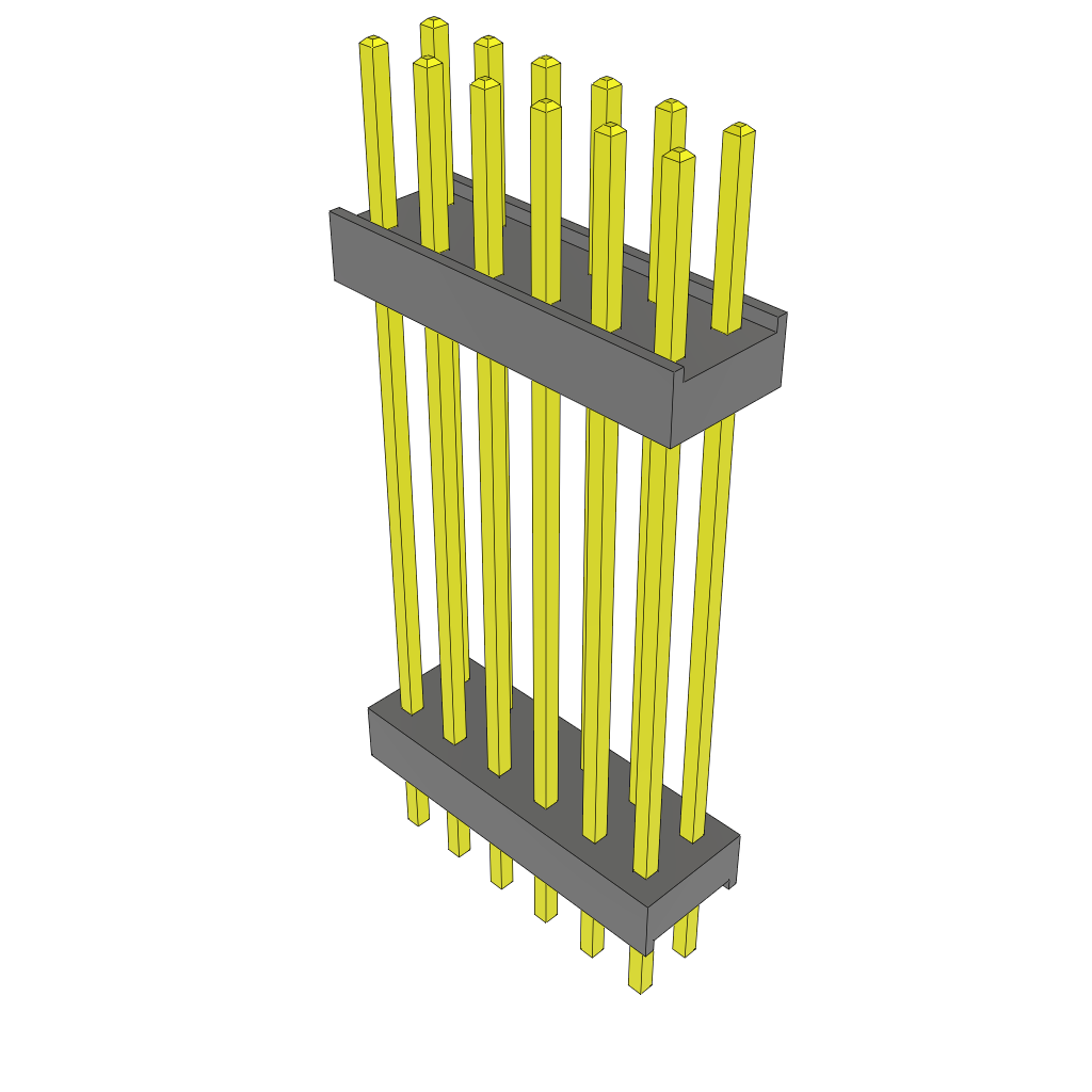 Samtec-ZW-06-19-G-D-950-150 Connector Headers and PCB Receptacles Conn Board Stacker HDR 12 POS 2.54mm Solder ST Thru-Hole Bulk