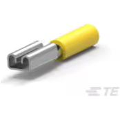TE Connectivity-165619-2 Terminales del conductor PIDG Quick Disconnect Terminal 22-26AWG Brass Yellow F 17.4mm Tin Loose