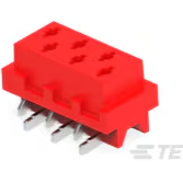 TE Connectivity-7-188275-6 Cabezales del conector y receptáculos PCB Conn Socket Strip F 6 POS 1.27mm Solder ST Top Entry SMD Reel