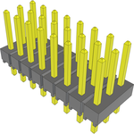 Conn Unshrouded Header HDR 24 POS 2.54mm Solder ST Top Entry Thru-Hole Bulk