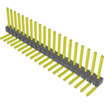 Conn Unshrouded Header HDR 20 POS 2.54mm Solder RA Side Entry Thru-Hole Bulk