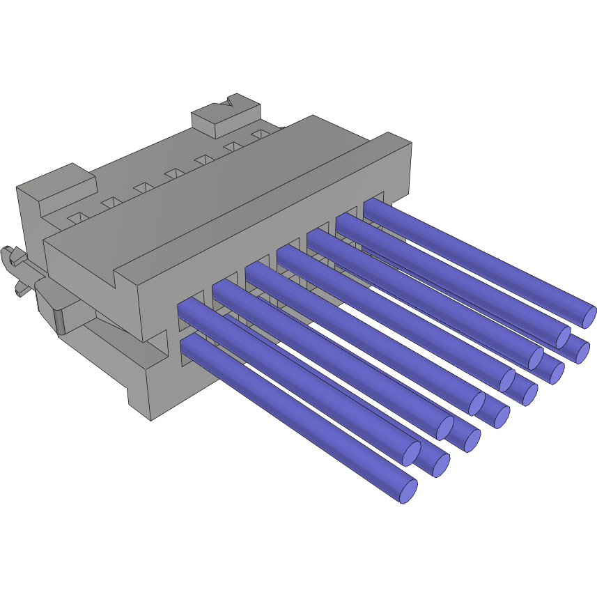 Samtec-S2SD-07-28-L-10.00-SR Andere Kabelbaugruppen Cable Assembly Discrete Wire 0.254m 28AWG Socket Strip 14 POS SKT Crimp TIGER EYE™ Layer