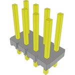 Conn Unshrouded Header HDR 8 POS 2.54mm Solder ST Top Entry Thru-Hole Bulk