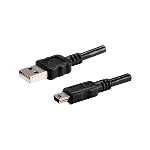 CUI Devices-CBL-UA-MB-15BP Cable Assembly USB Cable Assembly USB 1.5m USB 2.0 Type A to Mini USB 2.0 Type B 4 to 5 POS M-M 28AWG