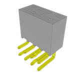 Conn Socket Strip SKT 8 POS 2.54mm Solder RA Side Entry Thru-Hole Layer