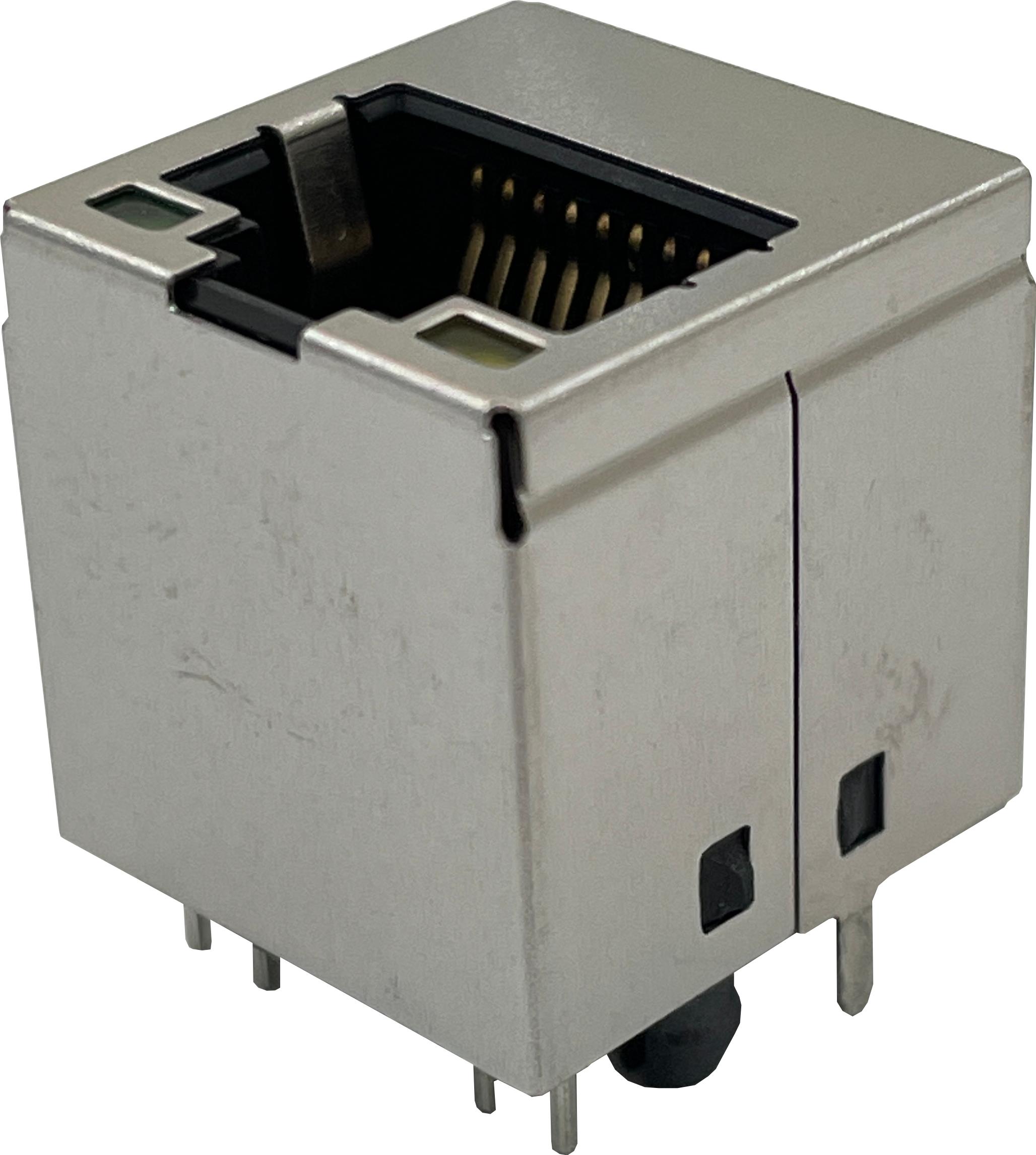 ADAM TECH-MTJ-88AX1-FSN-LG-M21Y Connettore telefono e telecomunicazione Conn RJ-45 F 8 POS 1.27mm Solder ST Thru-Hole 14 Terminal 1 Port Tray