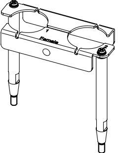 HARTING-09400169926 Steckverbinderzubehör Connector Accessories Frame Straight Metal Han®