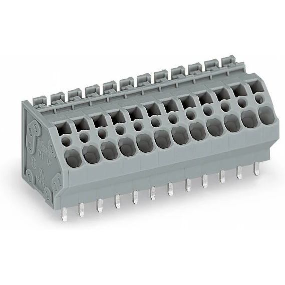 WAGO-745-110 Blocchi terminali connettore PCB Terminal Block, 4 mm2, Pin spacing 5 mm, 10-pole, Cage Clamp