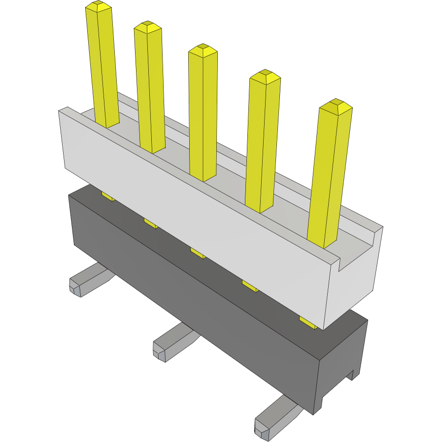 Samtec-HW-05-08-L-S-300-SM Piastre connettori e prese PCB Conn Board Stacker HDR 5 POS 2.54mm Solder ST Top Entry SMD Tube