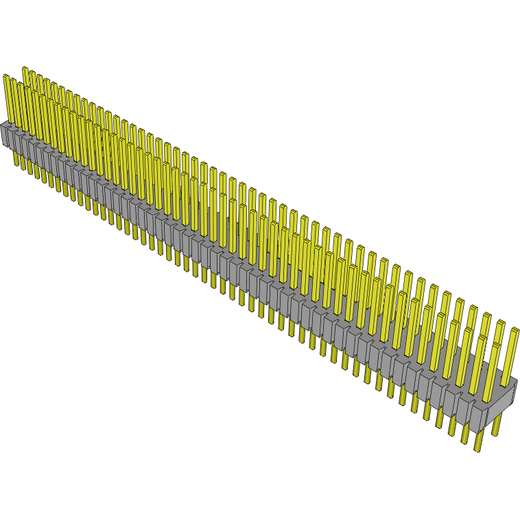 Samtec-HTMS-150-01-S-D Cabezales del conector y receptáculos PCB Conn Unshrouded Header HDR 100 POS 1.27mm Solder ST Top Entry Thru-Hole Tube