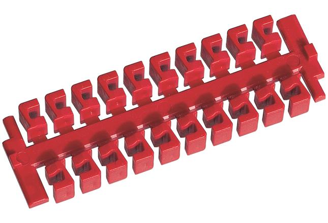 HARTING-9140009960 Accesorios del conector Connector Accessories Locking Element Straight Thermoplastic Red Han-Modular® Frame
