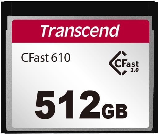 Transcend Information-TS512GCFX610 Flash-Karten Flash Card 512G-byte 3.3V CFast Bulk