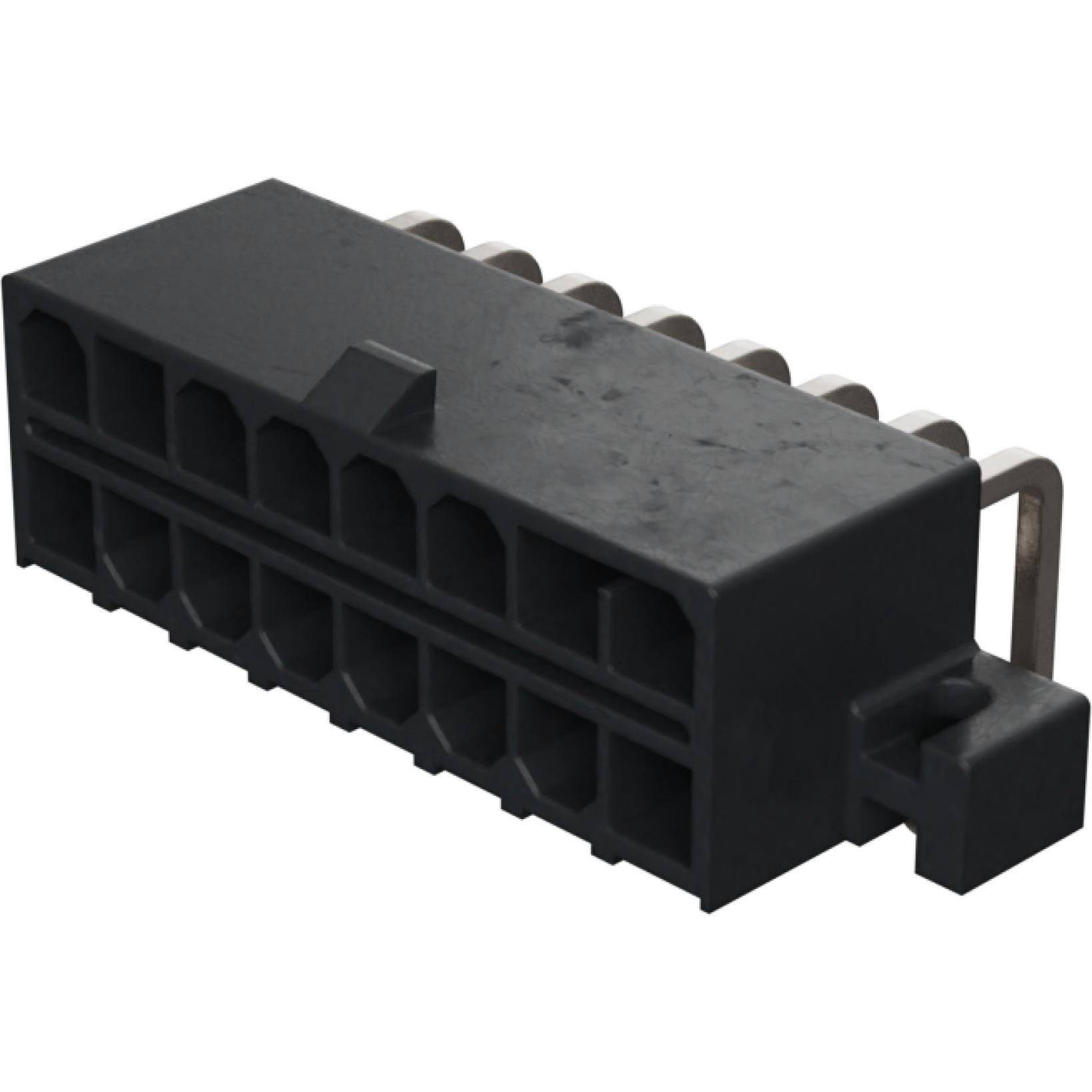 Molex-15-97-8162 Connector Headers and PCB Receptacles Conn Wire to Board HDR 16 POS 4.2mm Solder RA Side Entry Thru-Hole Tray