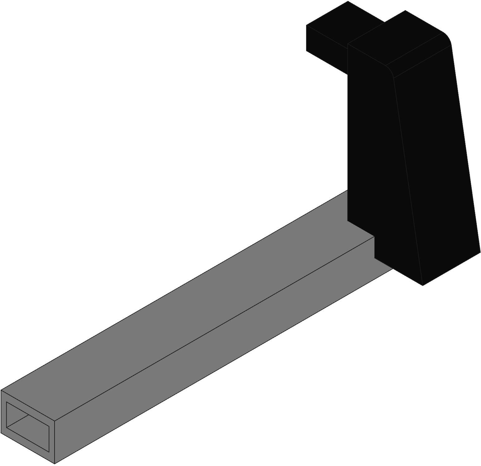 Hammond Manufacturing-1427SBC null Metal Handles With Plastic Posts, Clear Aluminum Handle And Black Posts, 121mm Product Length, 14mm Product Depth, 42mm Product Height