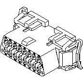 Molex-51115-1601 Einzeladersteckverbinder, Gehäuse Conn Housing RCP 16Power POS 4mm Crimp ST Panel Mount Black Tray