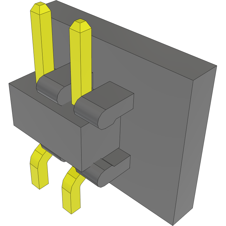 Samtec-MMT-102-01-L-SH-P-TR Steckverbinderleisten und Leiterplattenbuchsen Conn Unshrouded Header HDR 2 POS 2mm Solder RA Side Entry SMD T/R