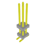 Samtec-TW-02-07-G-D-573-SM Steckverbinderleisten und Leiterplattenbuchsen Conn Board Stacker HDR 4 POS 2mm Solder ST Top Entry SMD Bulk
