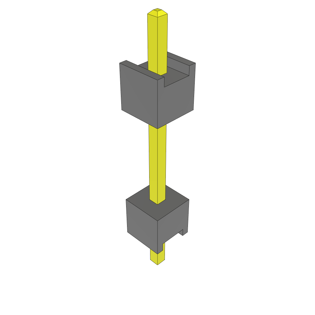 Samtec-ZW-01-15-T-S-430-100 Connector Headers and PCB Receptacles Conn Board Stacker HDR 1 POS 2.54mm Solder ST Top Entry Thru-Hole Bulk